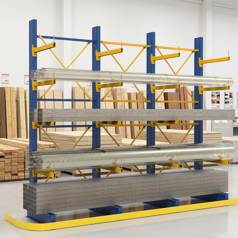 Industrial Cantilever Racking System Heavy Duty 5000kg High Capacity Steel Storage Rack Long Pipe Warehouse