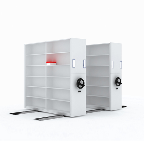 High Density Mobile Filing Shelving System Manual Compactor Movable Racking Compact Shelves