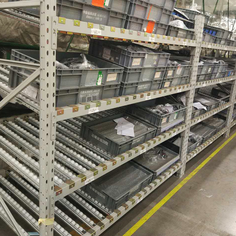 Warehouse Flow Through Sliding Wheel Pipe Roller Track Pallet Racking