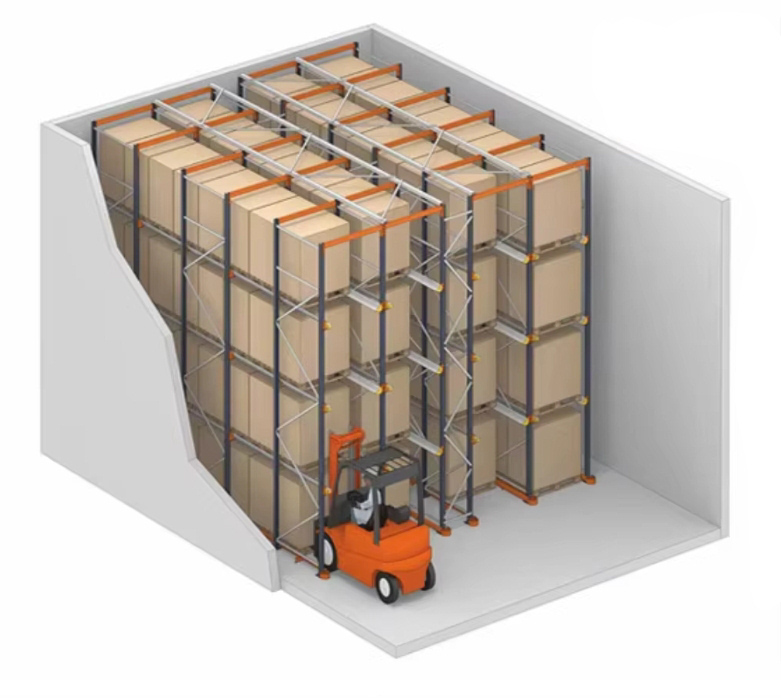 Direct Factory Sale High-Density 5-Layer Metal Drive-In Racking System For Warehouse Storage 2000kg Load Capacity