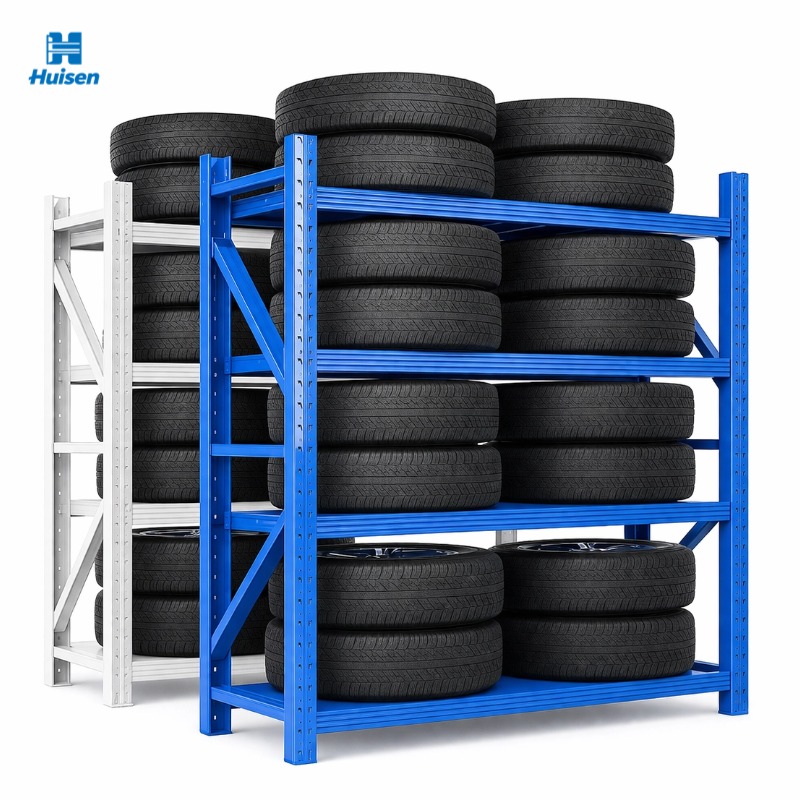 Automotive Warehouse Multi-Tier Tire Storage Rack Detachable Heavy Load Tire Racks