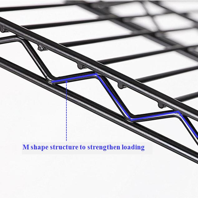 48 X 18 X 82 Inch 6 Tier Metal Wire Shelf Rack Industrial Multi-functional Warehouse Wire Mesh Shelving Rack