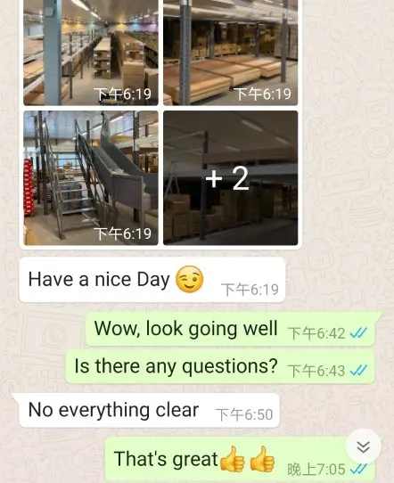 Warehouse manager verifying loaded beam deflection