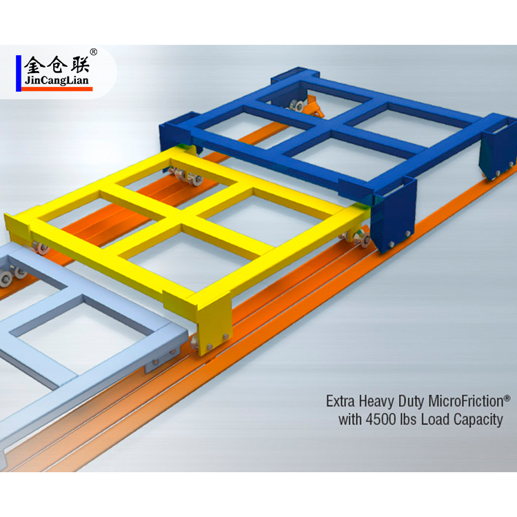 Customized Pallet Rack High Density Storage Steel Push-back Racking Industrial Metal Racks with 2~5 Movable Carts