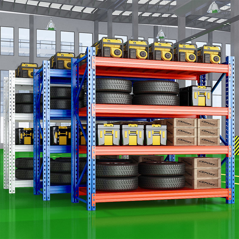 Light Duty Steel Shelf for Household Storage Multi-Layer Floor-Standing Rack for Home Express Warehouse Corrosion Protection