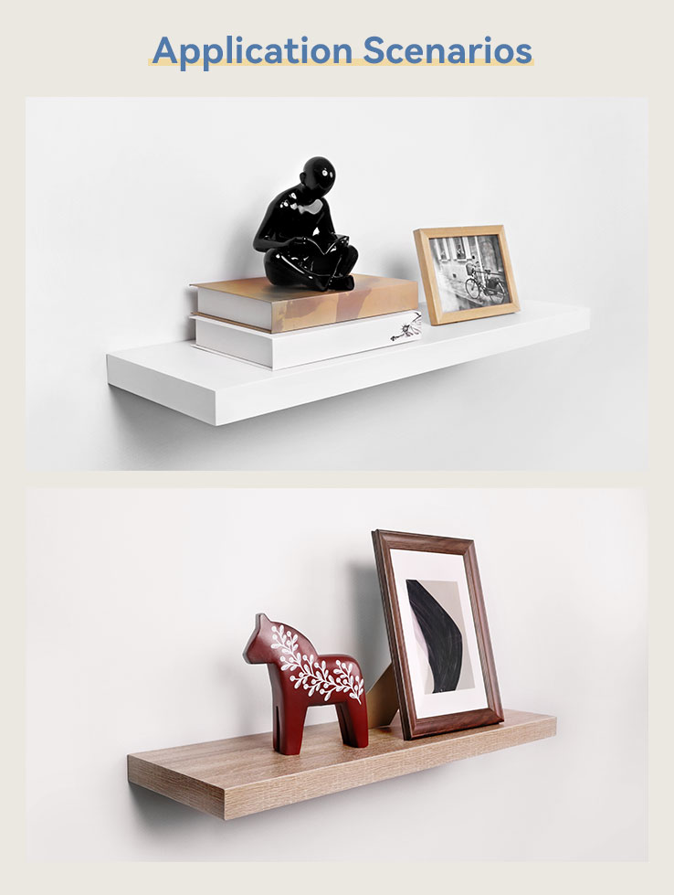 Modern Wall Shelves in Living Room and Study