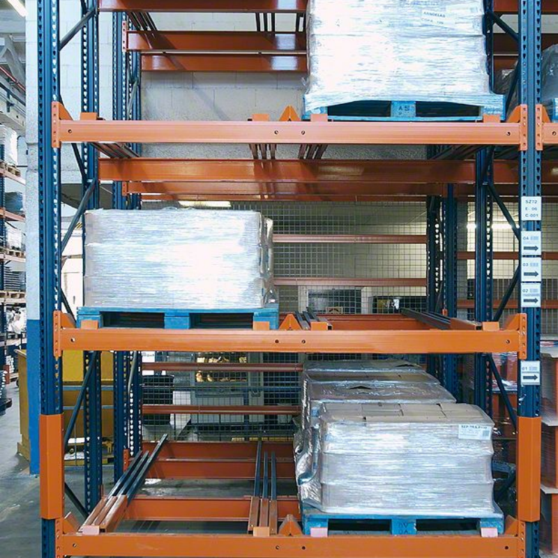 Forklift Friendly Steel Push Back Pallet Racking CE/ISO Certified 1000-2000kg Capacity 2-5 Pallet Deep Bulk Carton Goods Factory