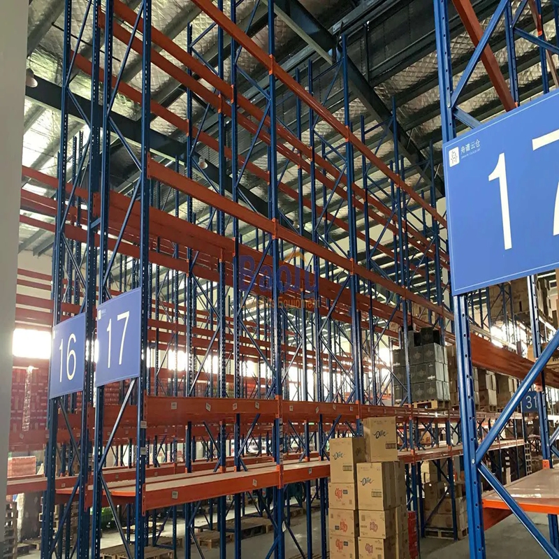 Heavy Duty 5 Layer Drive-In Pallet Rack for Warehouse Storage Steel and Metal Adjustable Durable and Anti-Rust
