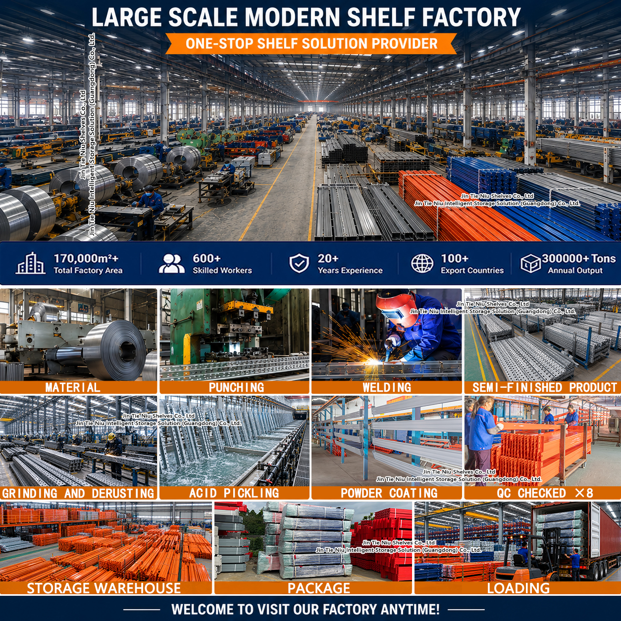 4-level Heavy Duty Rack Warehouse Storage Rack Heavy Duty Pallet Shelving Factory Supply
