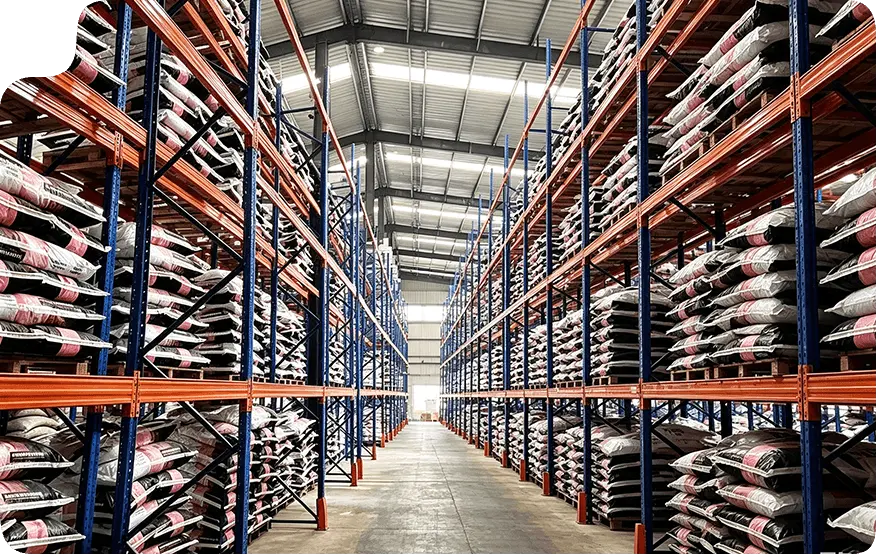 Cantilever racking for building supplies and lumber yard storage