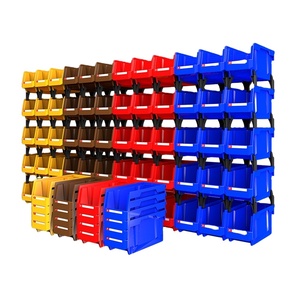 Wall Mounted Stackable Storage Bin Rack