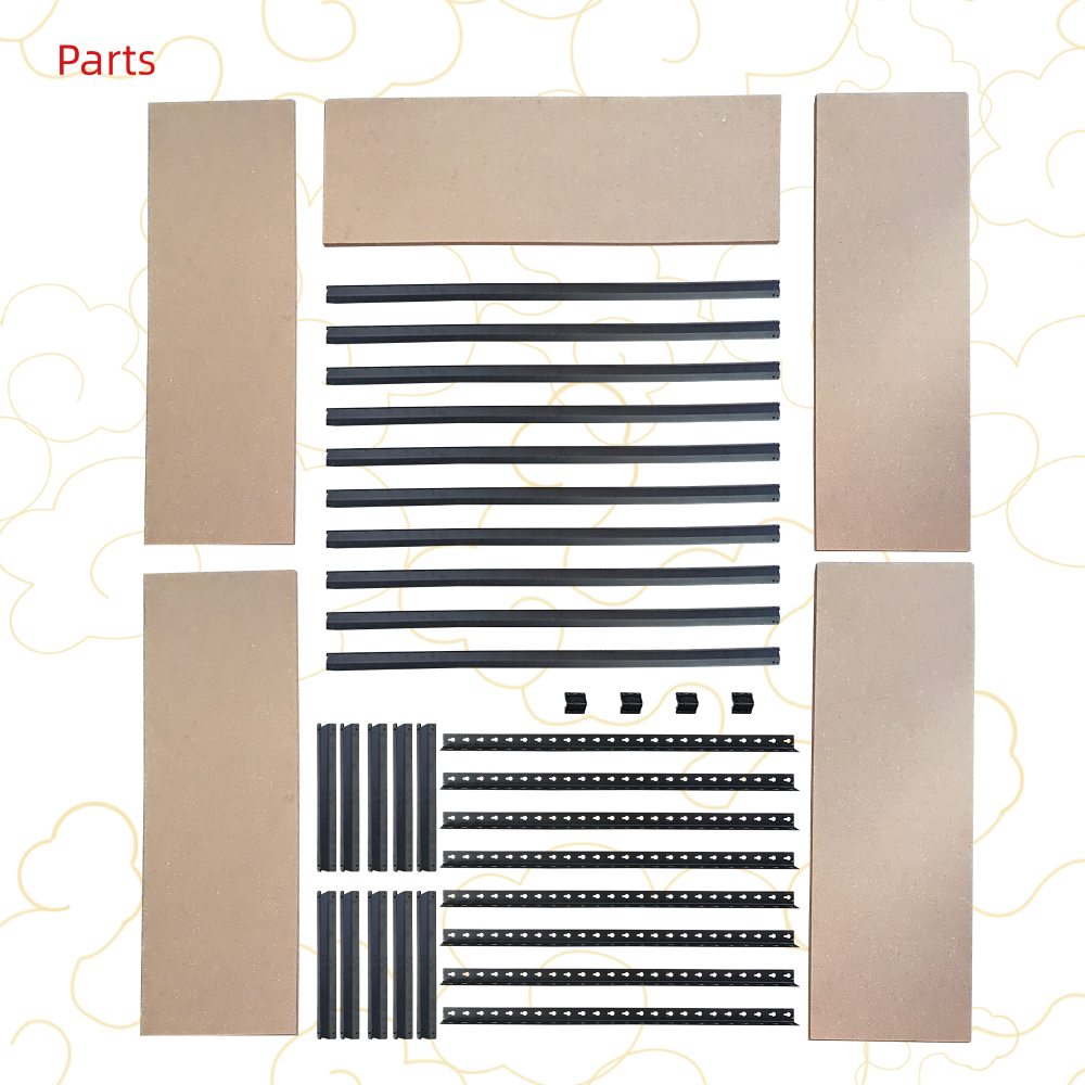 5 Tier Storage Shelving 1.5mm Boltless Carbon Steel Frame 12mm MDF Shelf Board Heavy Duty Garage Shelves 2200Lbs
