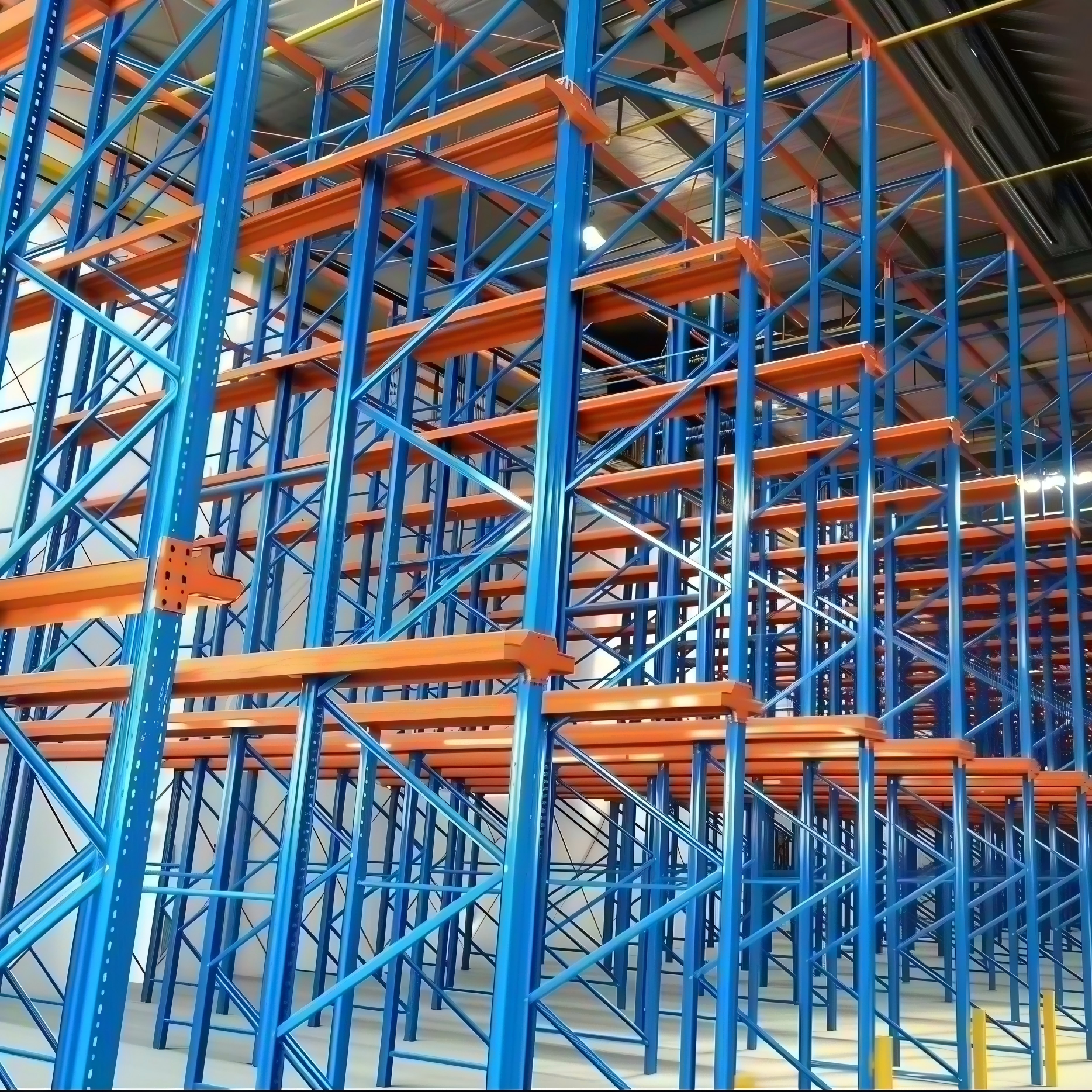 Drive Through Racking System Durable Steel Pallet Storage Racks for FIFO Logistics Management in Large Distribution Centers