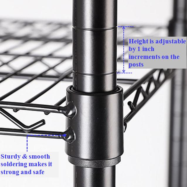 48 X 18 X 82 Inch 6 Tier Metal Wire Shelf Rack Industrial Multi-functional Warehouse Wire Mesh Shelving Rack