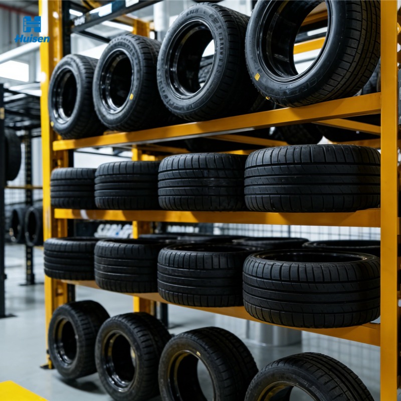 Automotive Warehouse Multi-Tier Tire Storage Rack Detachable Heavy Load Tire Racks