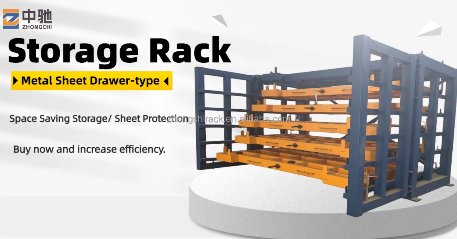 Warehouse Pallet Rack System Heavy Duty Durable Steel Sheet Metal Anti-Rust Drawer Type Storage Industrial Shelving Racking