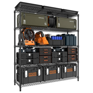 MZG Industrial Wide Wire Shelving Garage Heavy Duty Unit Rack with Wheels