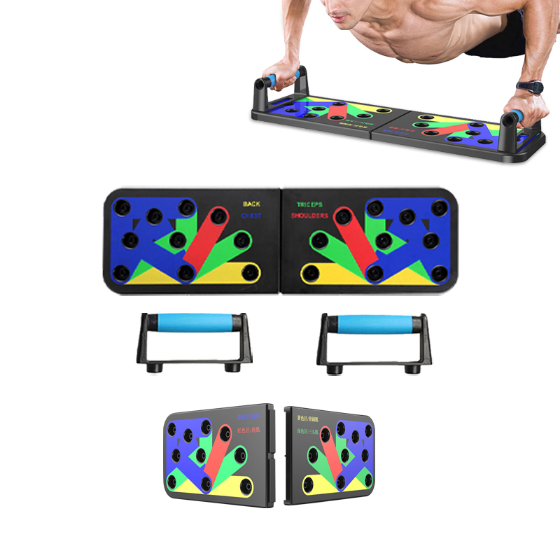 Body Fitness Bar Foldable Shoulders Back Triceps Chest Multifunction Training Push Rack Board ABS Material AB Zone Durable