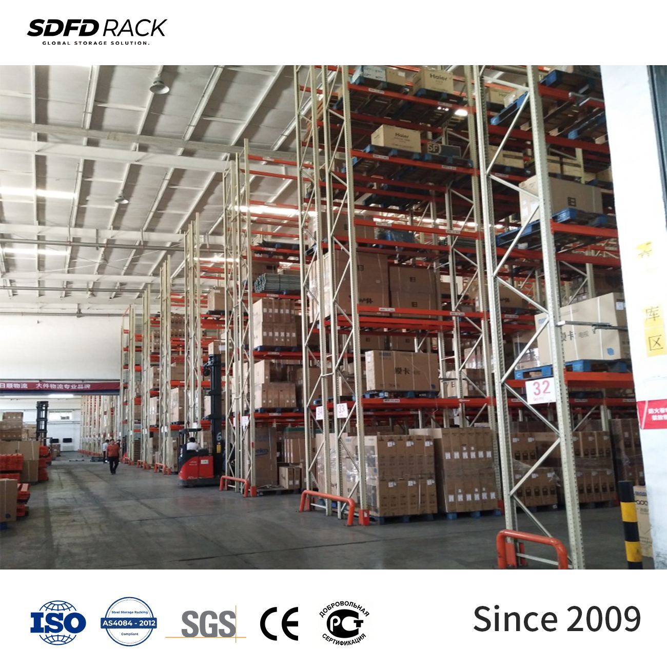SDFD Industrial Heavy Duty Steel Pallet Rack Warehouse Shelving System for Storage Goods