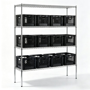 Commercial Warehouse Adjustable Galvanized Metal Wire Shelving