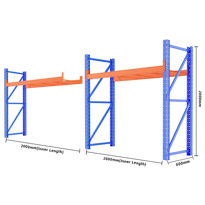 1 Layer 500kg Warehouse Racking System Stacking Racks &amp; Shelves Medium Duty Shelving Rack for Warehouse Storage
